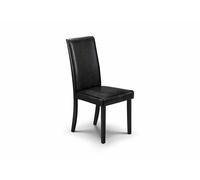 Set Of 2 Hudson Faux Leather Chairs - Black
