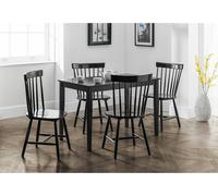 Julian Bowen Hudson Black Rectangular Dining Table