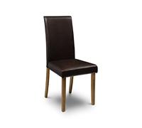 Julian Bowen Hudson Dining Chairs, Set of 2, Brown - H95.5 x W44 x D56cm