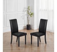 Julian Bowen Hudson High Back Upholstered Dining Chair (Set Of 2) - Black
