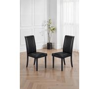 Julian Bowen Hudson High Back Upholstered Dining Chair (Set of 2) in Black Julian Bowen Black