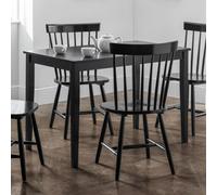 Julian Bowen Hudson Rectangular 4 Seater Dining Table - Black