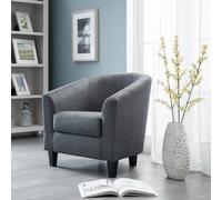 Julian Bowen Hugo Tub Chair Slate Grey, Grey