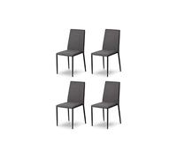 Julian Bowen Jazz Slate Grey Linen and Sand Linen Fabric Dining Chair