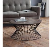 Julian Bowen Jersey Round Wire Coffee Table - Walnut