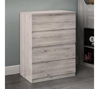 Julian Bowen Jupiter 4 Drawer Chest- Grey Oak