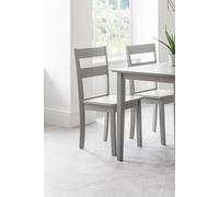 Julian Bowen Kobe Set of 2 Grey Dining Chair - Wilko