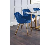 Set Of 2 Lorenzo Dining Chairs - Blue - Blue