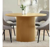 Julian Bowen Louis 4 Seater Round Dining Table - Light Oak