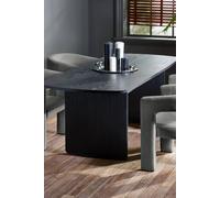 Julian Bowen Louis Fluted Extending Dining Table - Black, Black
