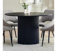 Julian Bowen Louis Round 4 Seater Dining Table - Black