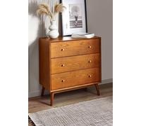 Julian Bowen Lowry 3 Drawer Chest, Brown
