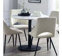 Julian Bowen Luca 2 Seater Round Dining Table - Black