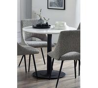 Julian Bowen Luca Iris 4 Seater Round Dining Set Grey - White - Wilko
