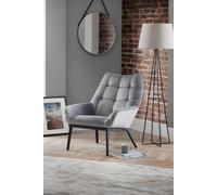Julian Bowen Lucerne Upholstered Accent Chair - Grey Velvet