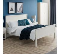 Julian Bowen Maine 135Cm Double White Wooden Bed