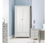Julian Bowen Maine 2 Door Combination Wardrobe Dove Grey, Grey