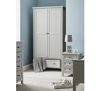 Julian Bowen Maine 2 Door Single Drawer Dove Grey Combination Wardrobe - Size: 2 Door, Single Drawer - Wilko