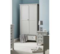 Julian Bowen Maine 2 Door Combination Wardrobe Pewter