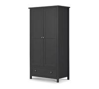 Julian Bowen Maine 2 Door Combination Wardrobe Pewter