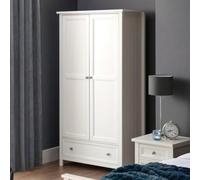 Julian Bowen Maine 2 Door Combination Wardrobe - Surf White