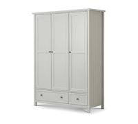 Julian Bowen Maine 3 Door Combination Wardrobe Pewter