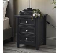 Julian Bowen Maine 3 Drawer Bedside - Anthracite