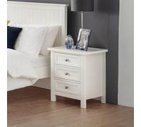 Julian Bowen Maine 3 Drawer Bedside - Surf White
