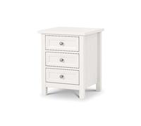 Julian Bowen Maine 3 Drawer Bedside Table Pewter