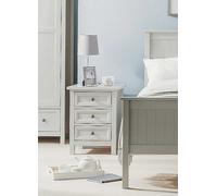 Julian Bowen Maine 3 Drawer Bedside Table Pewter