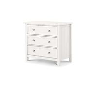 Julian Bowen Maine 3 Drawer Wide Chest Pewter