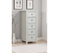 Julian Bowen Maine 5 Drawer Tall Chest in Light Grey Julian Bowen Light Grey