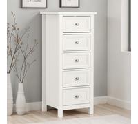 Julian Bowen Maine 5 Drawer Tall Chest - Surf White