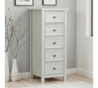Julian Bowen Maine 5 Drawer Tall Chest - Dove Grey Chests