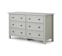 Julian Bowen Maine 6 Drawer Wide Chest - Dove Grey Chests