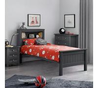 Julian Bowen Maine Single Anthracite Bookcase Bed - Grey - Wilko