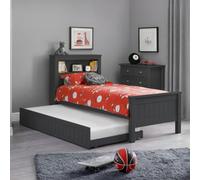 Julian Bowen Maine Anthracite Bookcase Bed with Underbed - Size: Single - Grey - Wilko
