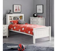 Julian Bowen Maine 90Cm Single White Bookcase Shelf Headboard Bed