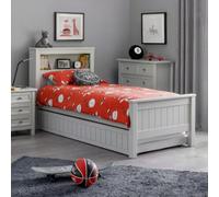 Julian Bowen Maine Dove Grey Bookcase Bed with Underbed - Size: Single - Wilko