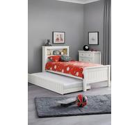 Julian Bowen Maine Bookcase Bed & Underbed Surf White, White