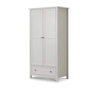 Julian Bowen Maine 2 Door Combination Wardrobe - Dove Grey