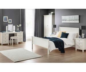 Julian Bowen Maine Surf White Dove Grey Wooden Bed Single 4FT6 Double 5FT King