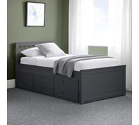 Julian Bowen Anthracite Maisie Bed with Underbed and Drawers - Size: Single - Grey - Wilko