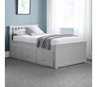 Julian Bowen Maisie Guest Bed with Drawer - Grey