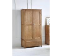 Julian Bowen Mallory 2 Door 1 Drawer Wardrobe in Light Oak Julian Bowen Light Oak