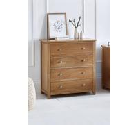 Julian Bowen Mallory 4 Drawer Chest of Drawers - Brown - Wilko