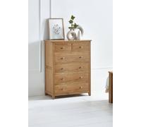 Julian Bowen Mallory 6 Drawer Chest (4+2) in Light Oak Julian Bowen Light Oak