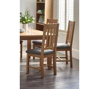 Julian Bowen Mallory Dining Chair (Set of 2) in Light Oak Julian Bowen Light Oak