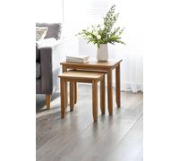 Julian Bowen Mallory Nest of Tables Set of 2 - Size: 38 x 50 x 56cm - Brown - Wilko