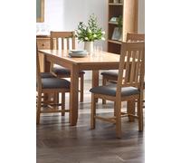 Julian Bowen Mallory 6 Seater Extending Dining Table - Brown - Wilko